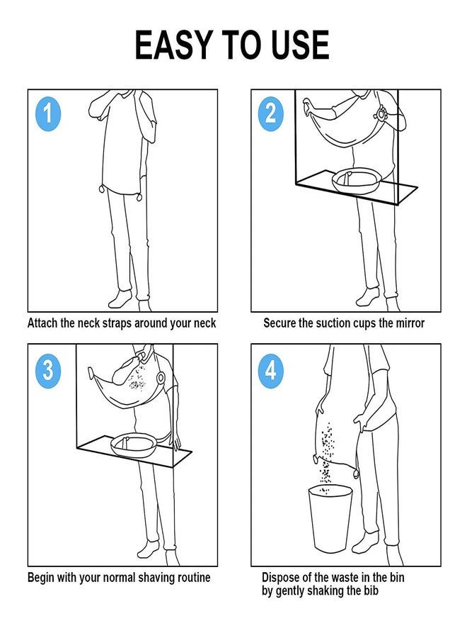 RIGJAK Beard Shaving Apron with Self-Folding Design| Beard Bib Trimming Hair Catcher Cloth for Men - Image 4